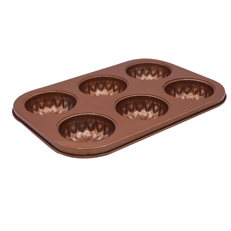 Flower Muffin Tray Non Stick 6 Cavity