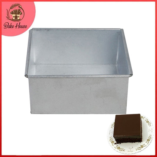 Square Cake Baking Mold Silver 5 X 5 Inch