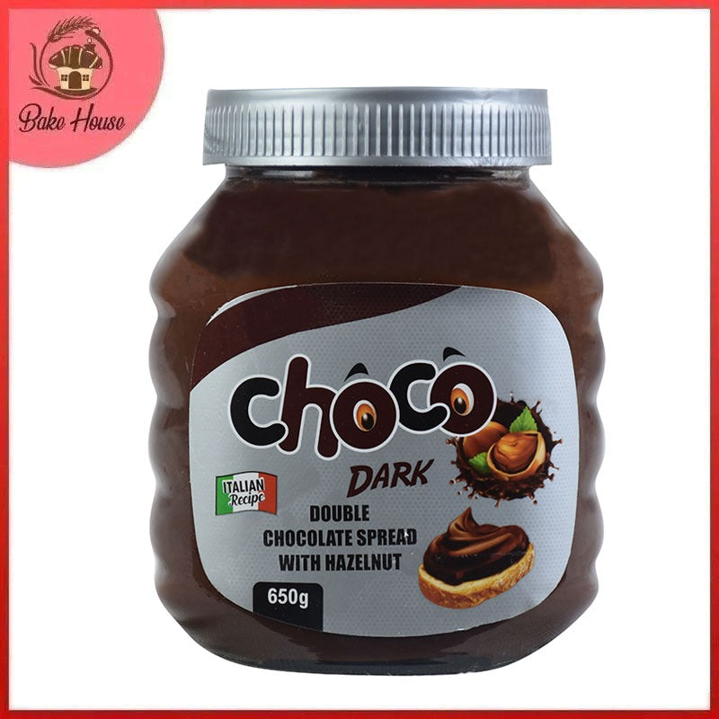 Milkyz Food Choco Dark Double Chocolate Spread With Hazelnut 650g Jar Bottle