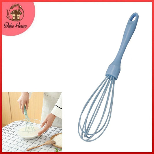 Silicone Coating Hand Whisk Egg Beater Plastic Handle