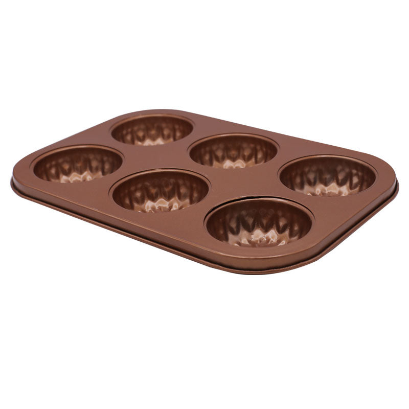 Flower Muffin Tray Non Stick 6 Cavity