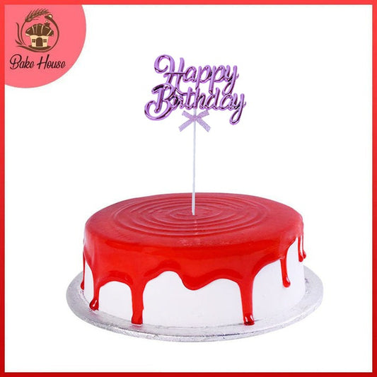 Happy Birthday Cake Topper (Design 30) Purple