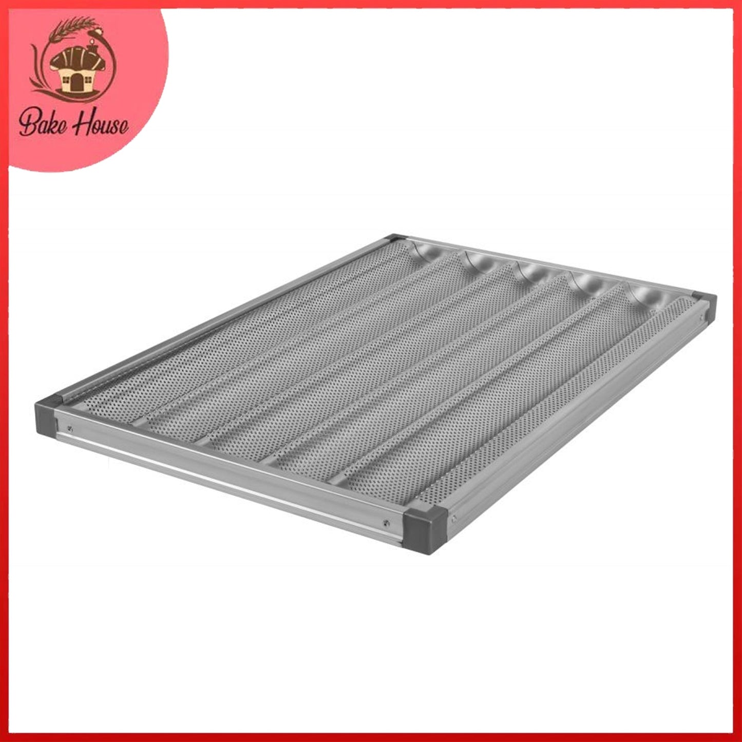 5 Waves Long French Bread Baguette Baking Tray Aluminium
