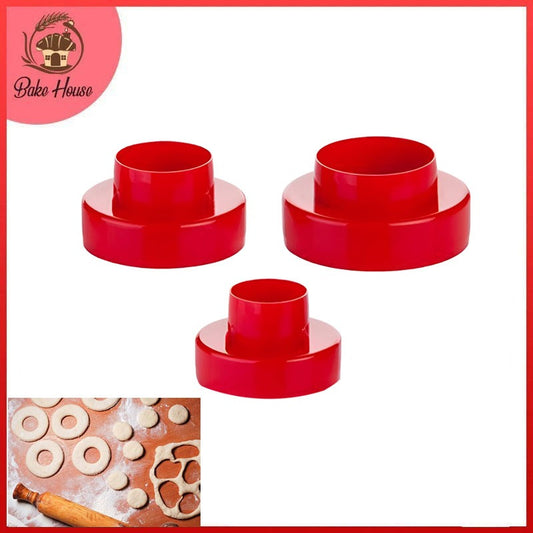 Double Sided Donut And Cookies Dough Cutter 3 Pcs Set Plastic