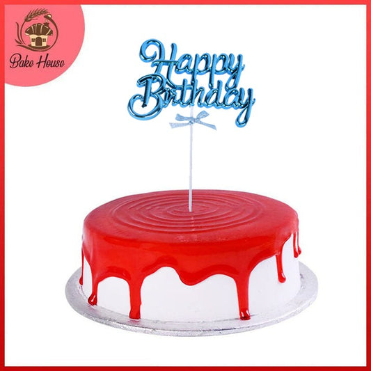 Happy Birthday Cake Topper (Design 30) Blue
