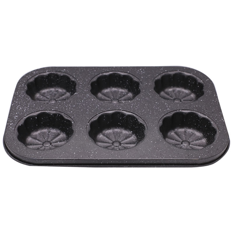 Muffin Flower Cupcake Baking Tray Non Stick 6 Cavity