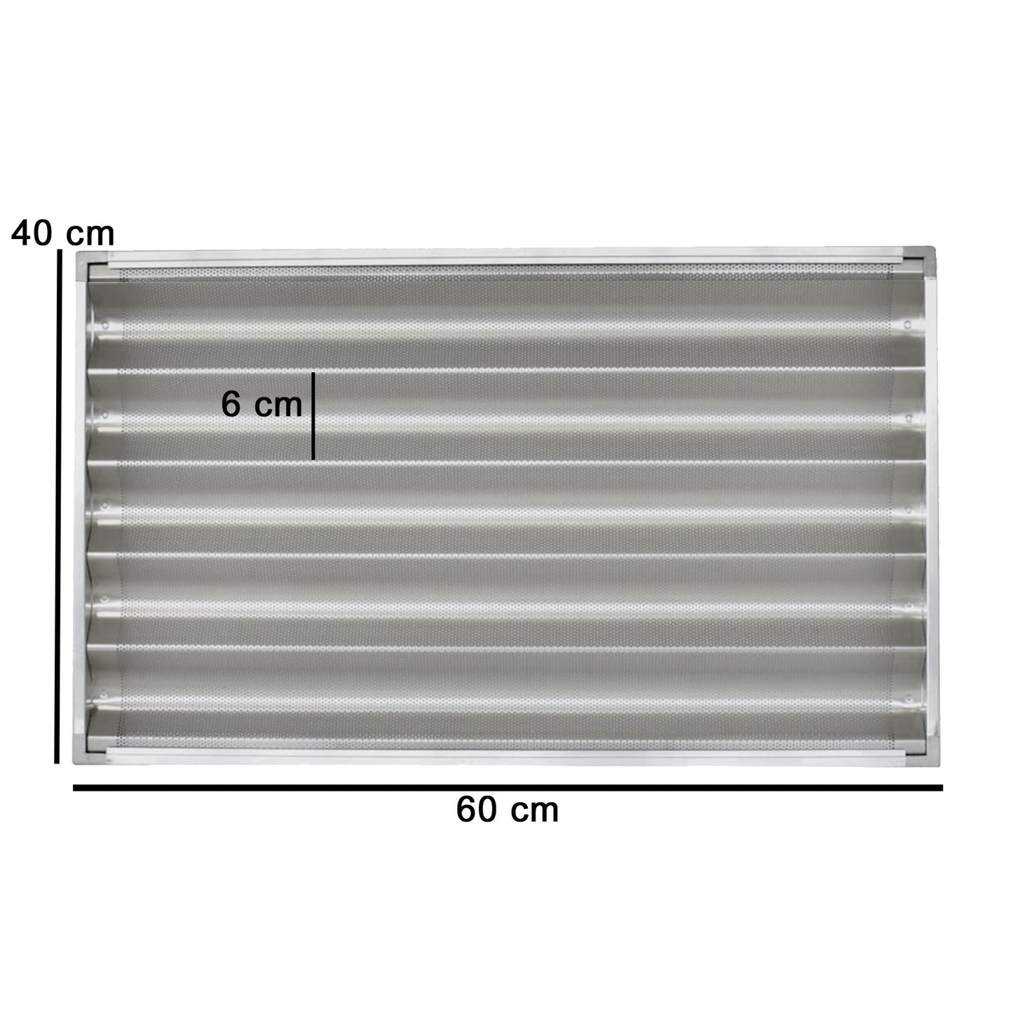 5 Waves Long French Bread Baguette Baking Tray Aluminium