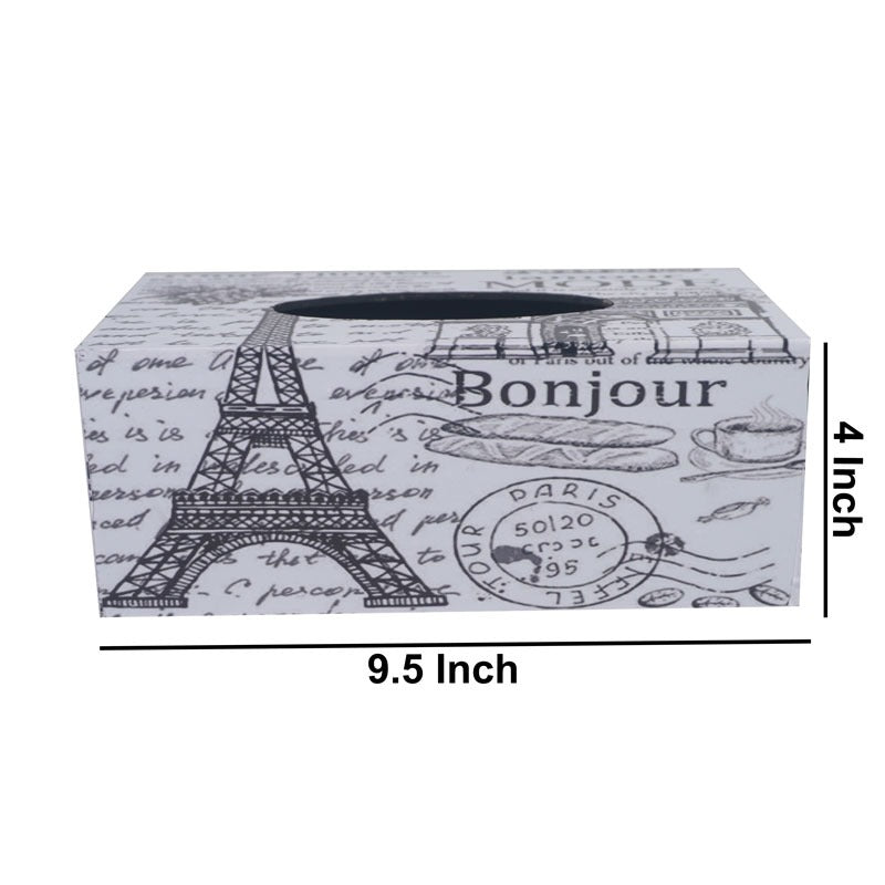 Tissue Box Holder Cover Wooden With Printed Designs Centrepiece Decoration Home Decor