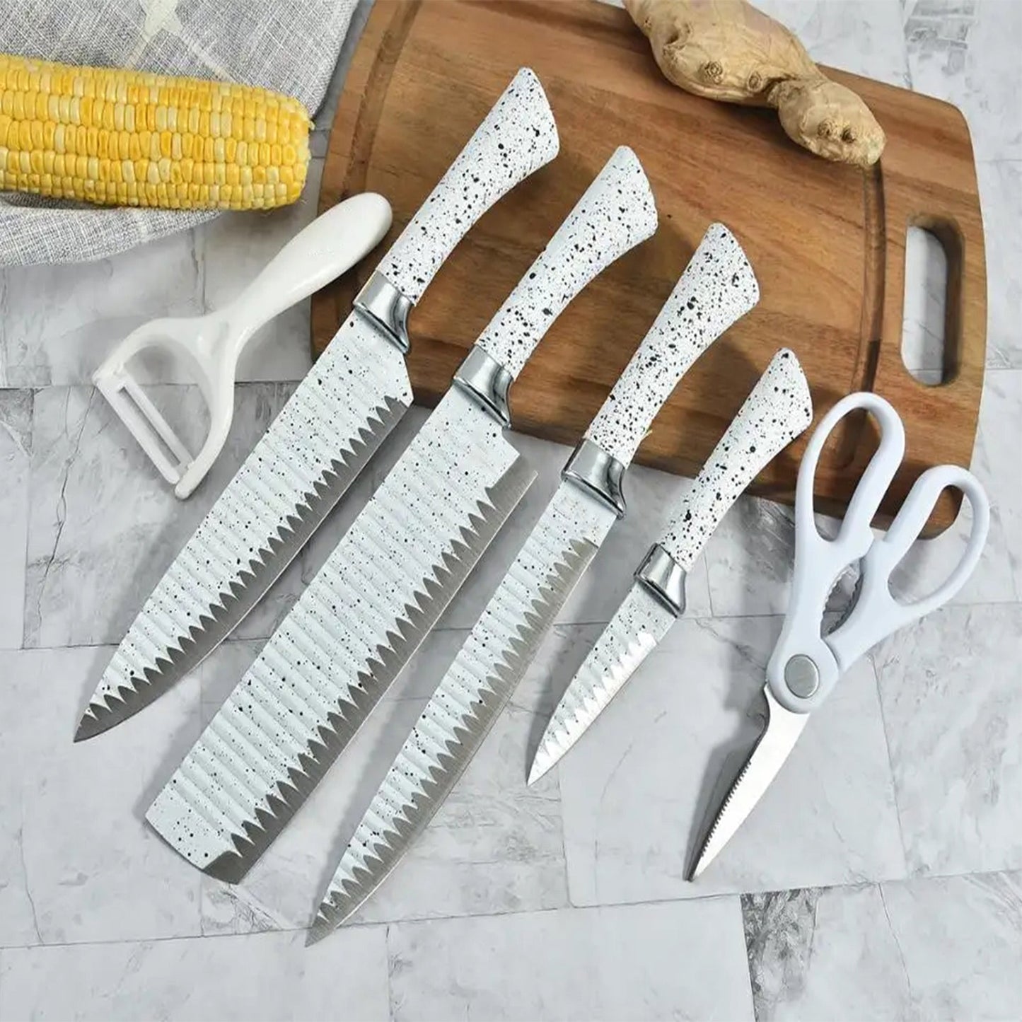 Zepter 6 Pcs Stainless Steel Non Stick Coating Kitchen Knife Set