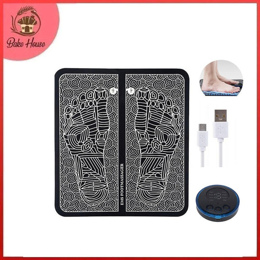 Rechargeable EMS Foot Massager Mat with 8 Modes & 19 Intensity Levels