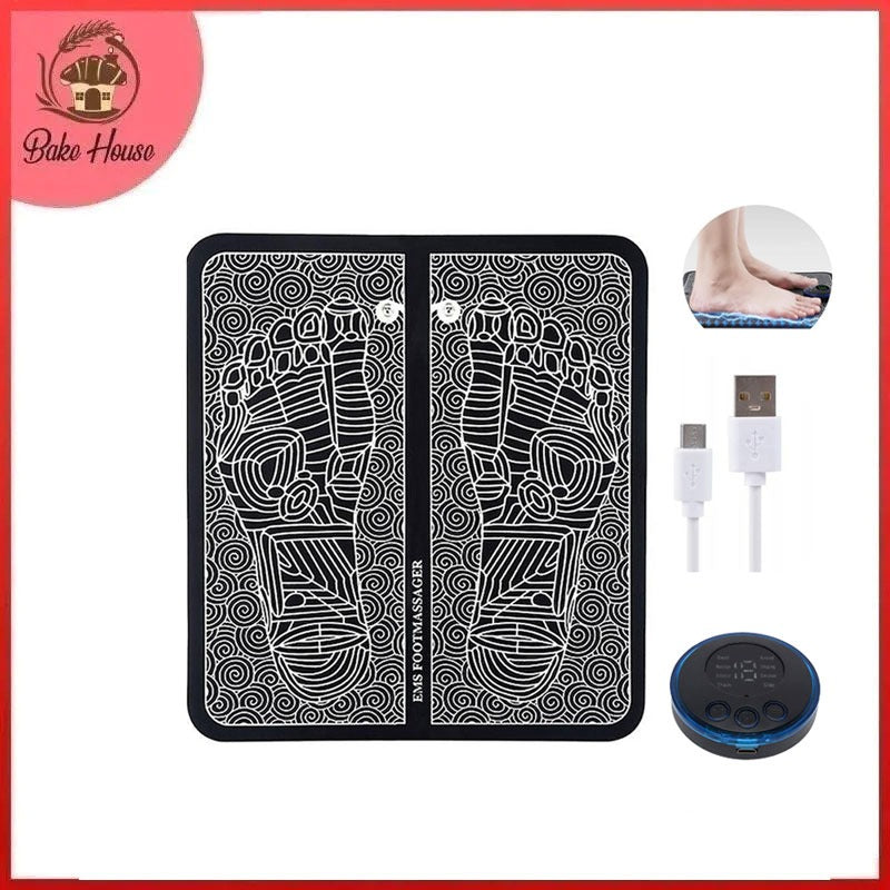 Rechargeable EMS Foot Massager Mat with 8 Modes & 19 Intensity Levels