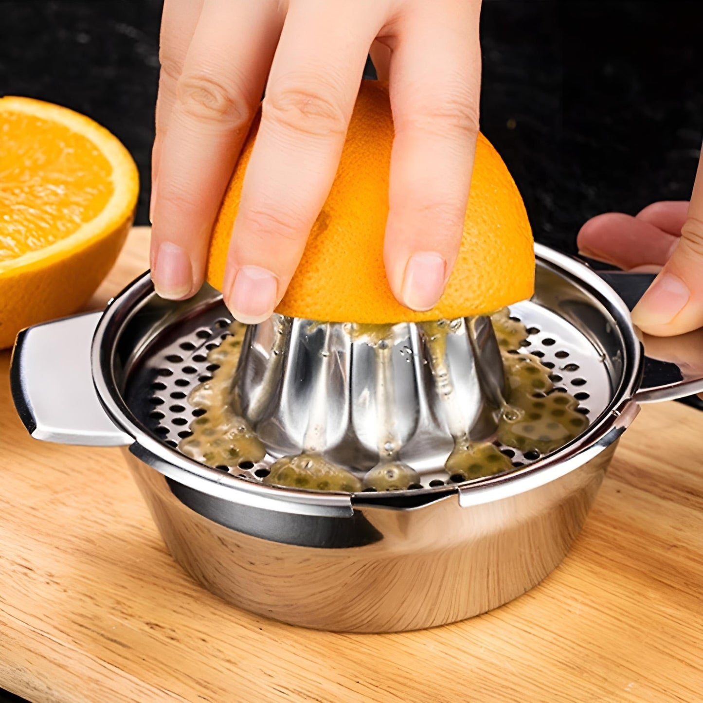 Stainless Steel Lemon Citrus Juice Extrusion Press with Bowl