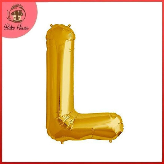 16 Inch Golden Alphabet L Letter Foil Balloon for Party Decoration