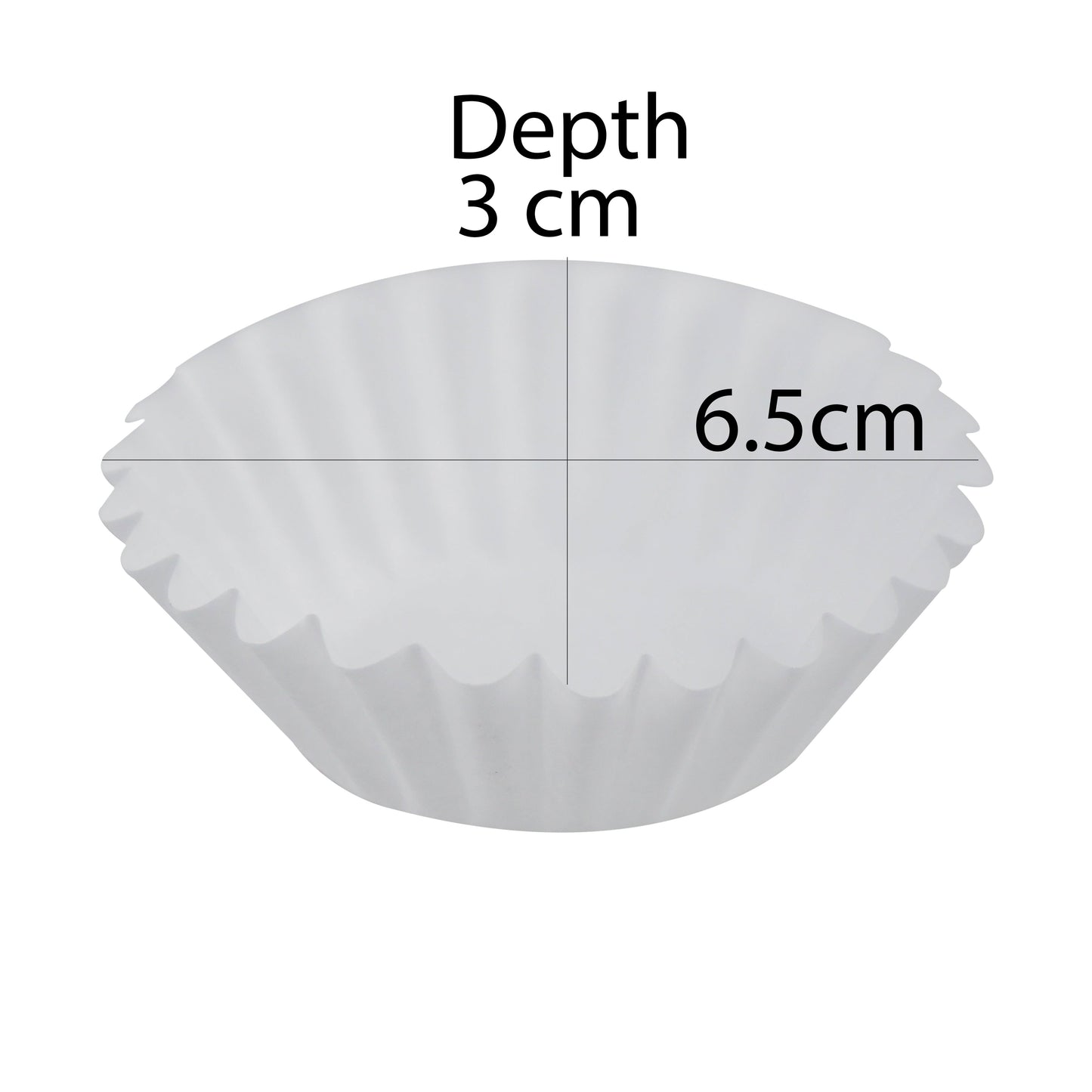 White 1000 Pcs Paper Baking Cupcake Muffin Liners, Wrappers 6.5cm