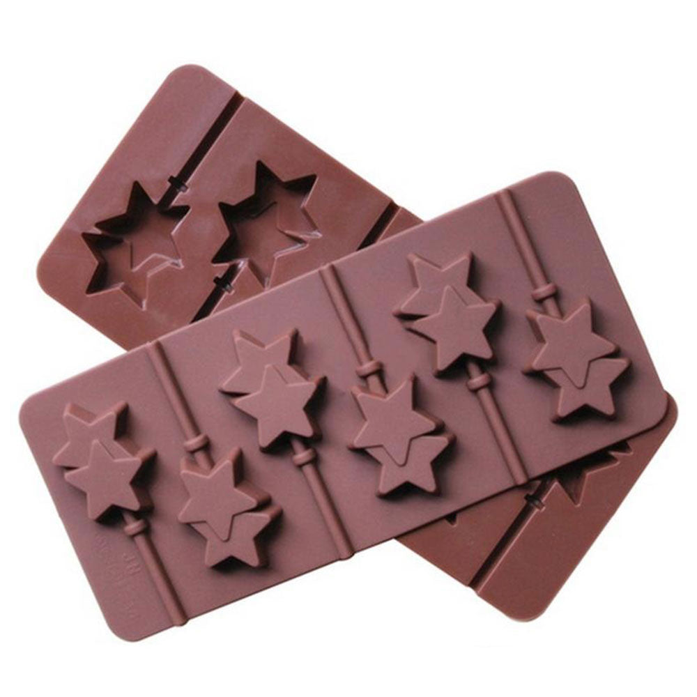 Double Star lollipop Mold 6 Cavity