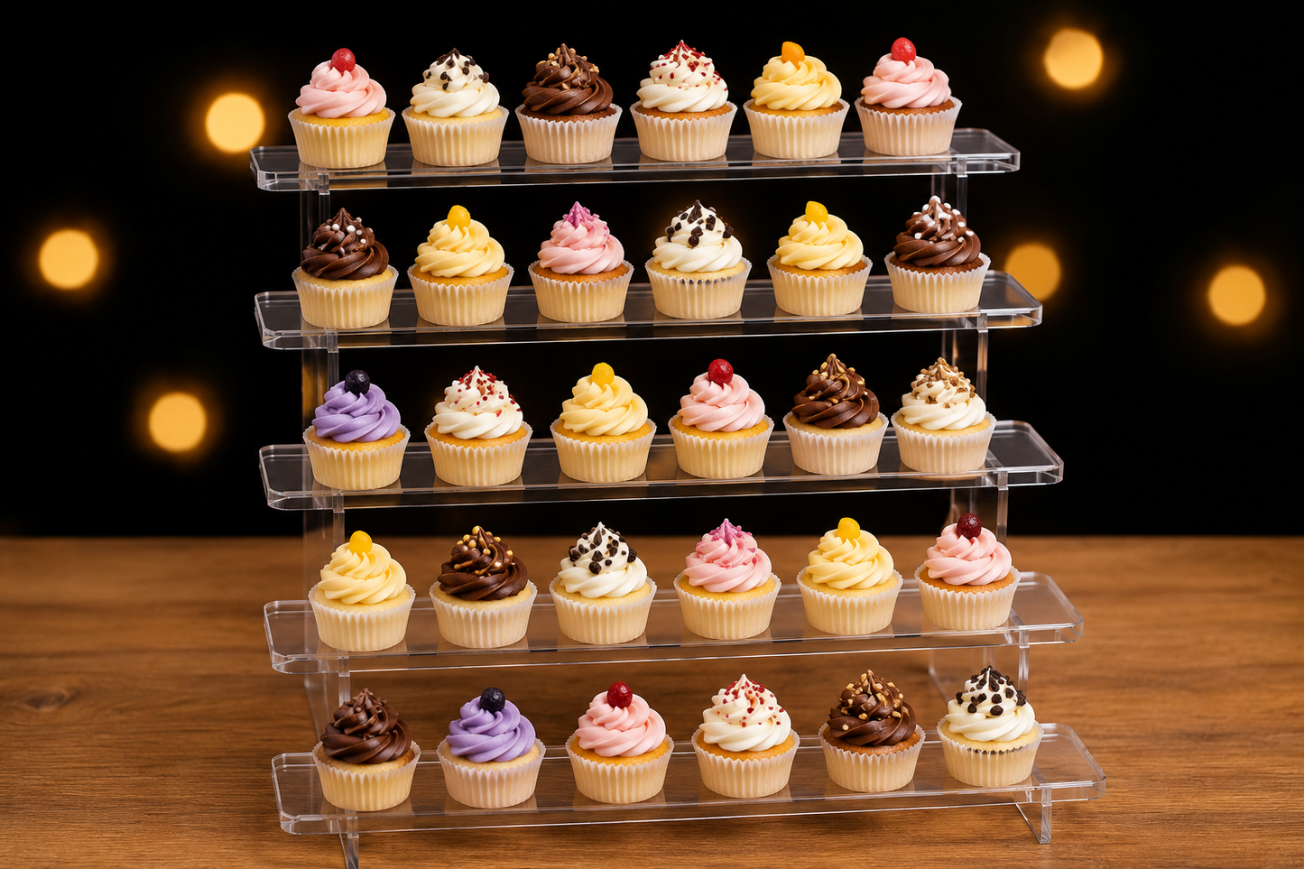 Display Acrylic Organizer 6 Tier Cupcake Stand