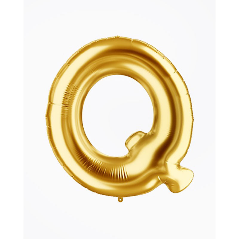 16 Inch Golden Alphabet Q Letter Foil Balloon for Party Decoration