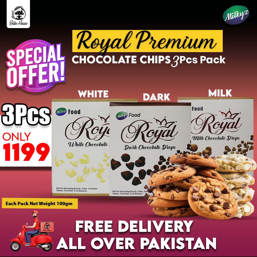 Royal Premium Chocolate Chips 3Pcs Pack Free Delivery All Over Pakistan