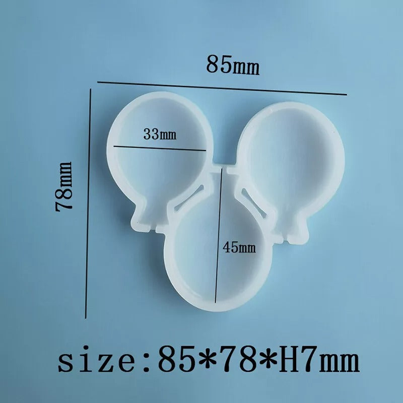 Balloon Design Silicone Lollipop Mold 3 Cavity