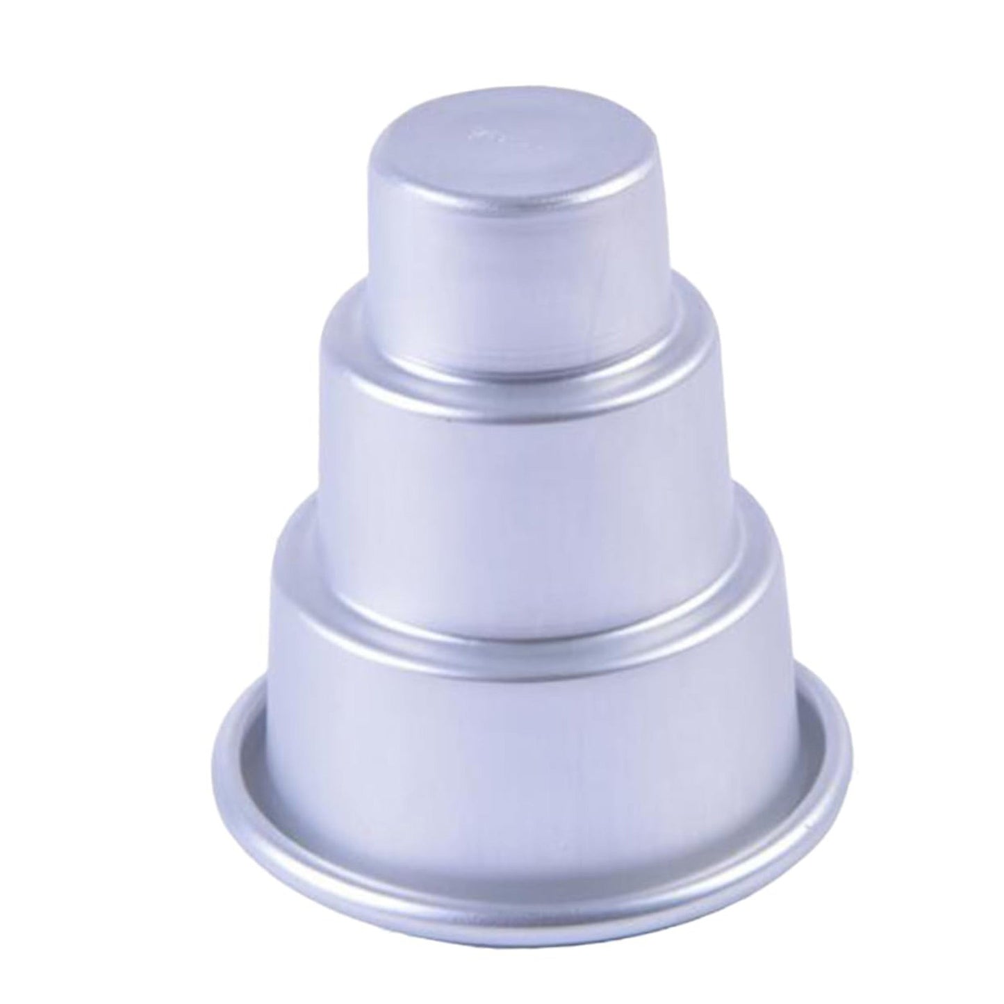 Mini 3 Tier Cake Shape Baking Mold Aluminium Large 8.5cm