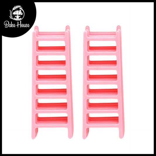 Mini Pink Ladder Cake Plastic 10pcs Set