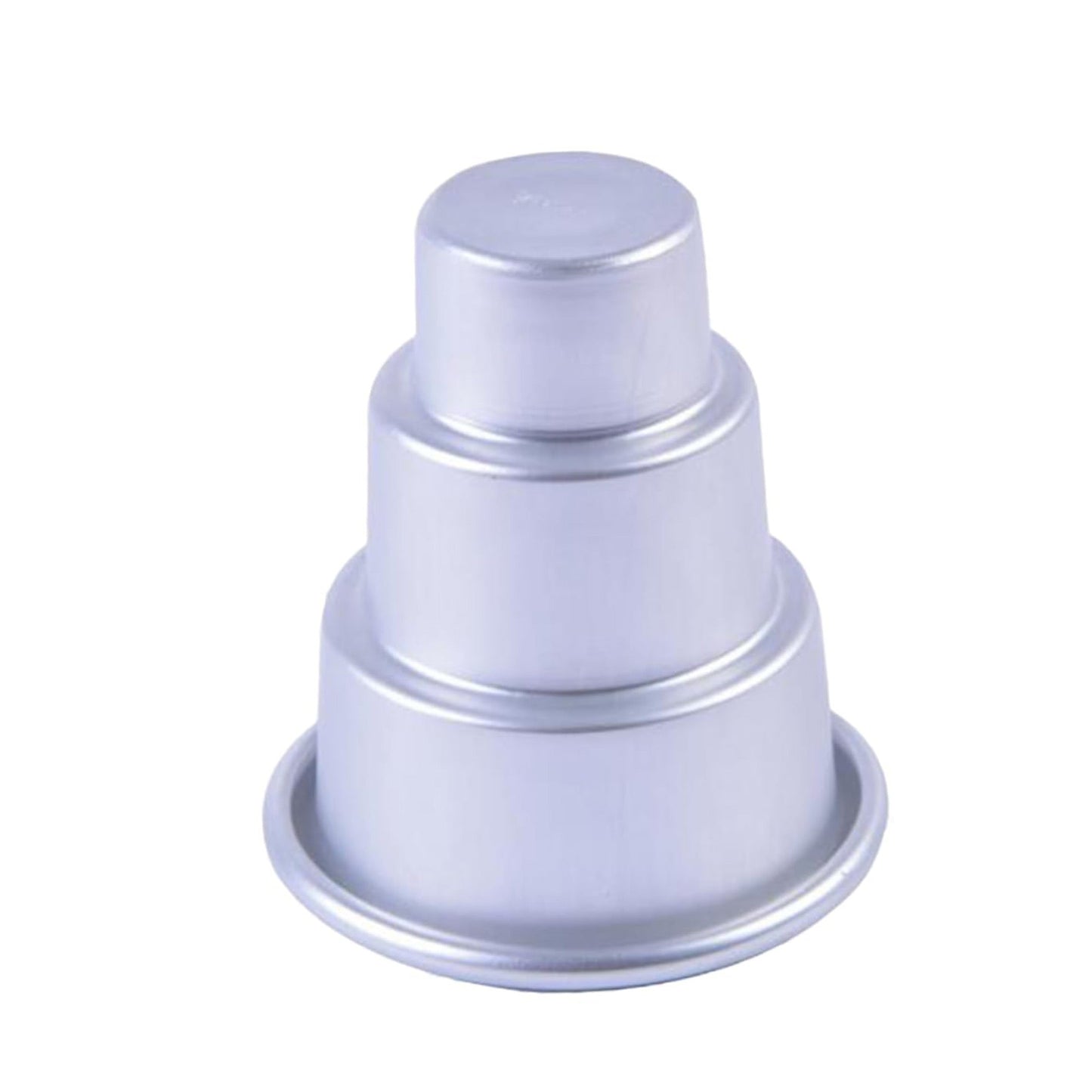 Mini 3 Tier Cake Shape Baking Mold Aluminium Medium 7.5cm