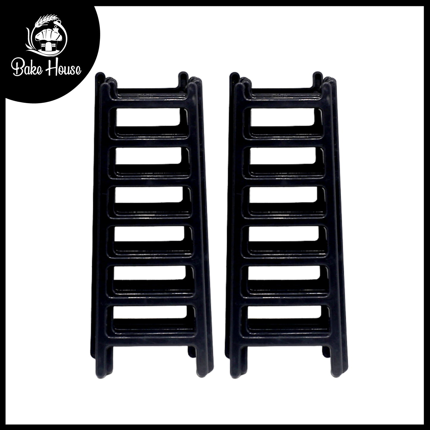 Mini Black Ladder Cake Plastic 10pcs Set