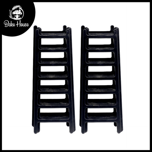 Mini Black Ladder Cake Plastic 10pcs Set