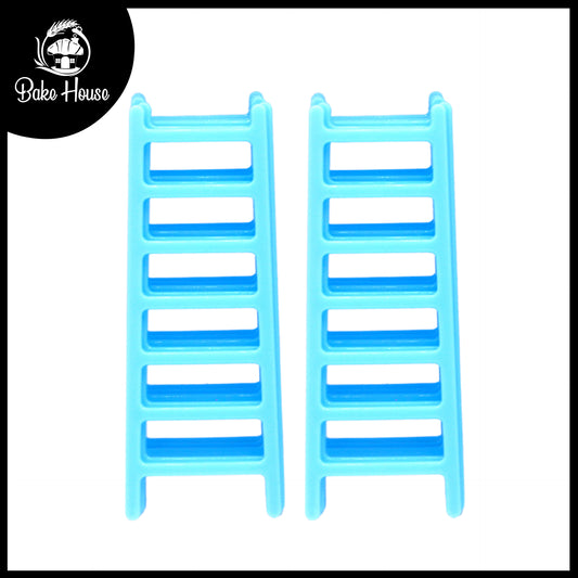 Mini Blue Ladder Cake Plastic 10pcs Set