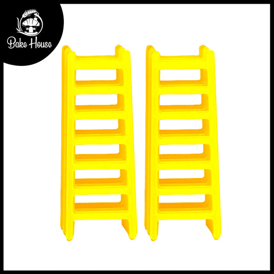 Mini Yellow Ladder Cake Plastic 10pcs Set