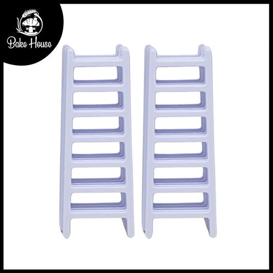 Mini White Ladder Cake Plastic 10pcs Set