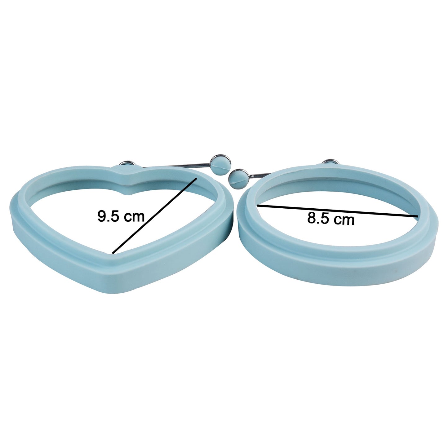 Heart & Round Shape Egg Making Rings 2Pcs Set