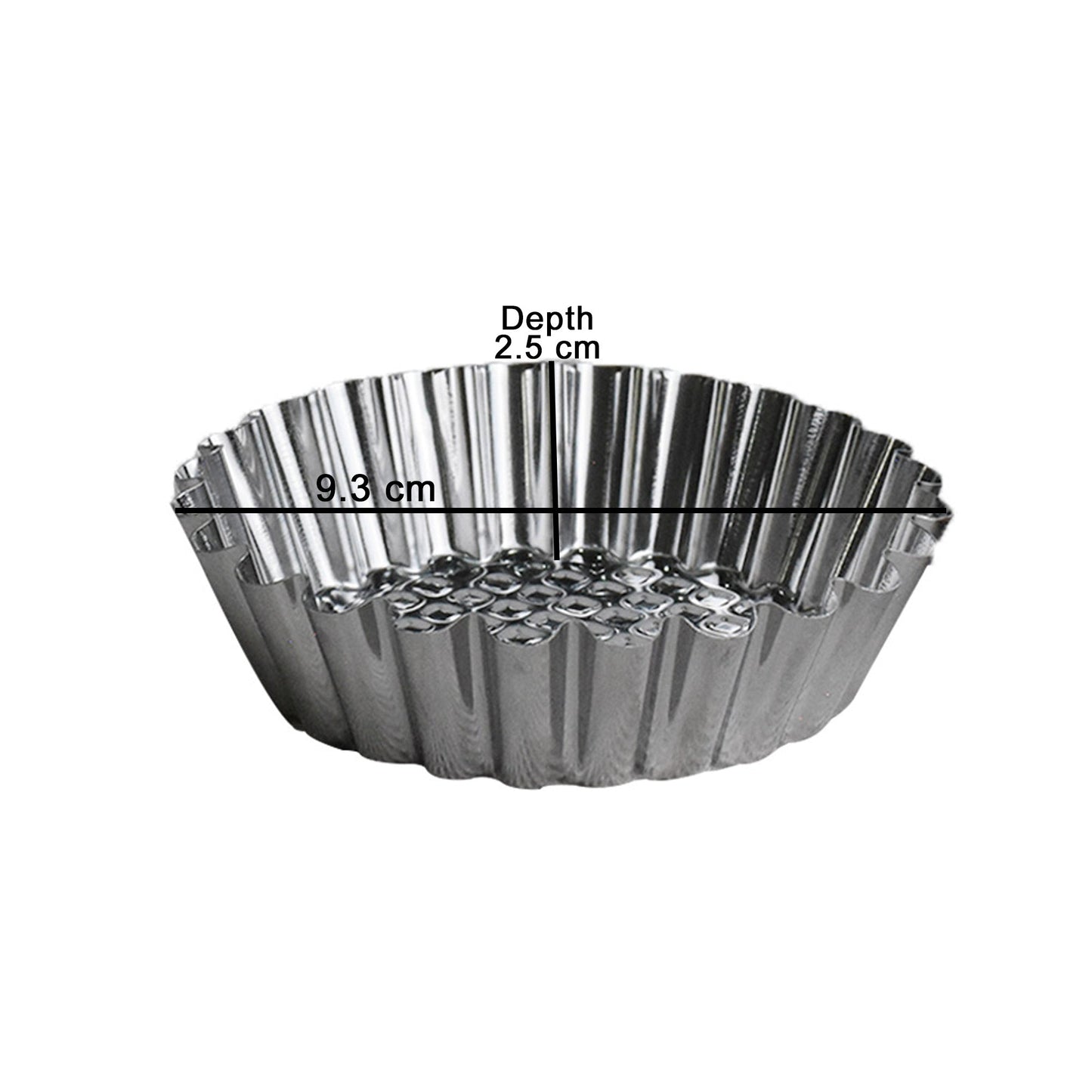 Mini Tart Pan Silver 3 Pcs Set 9.3cm