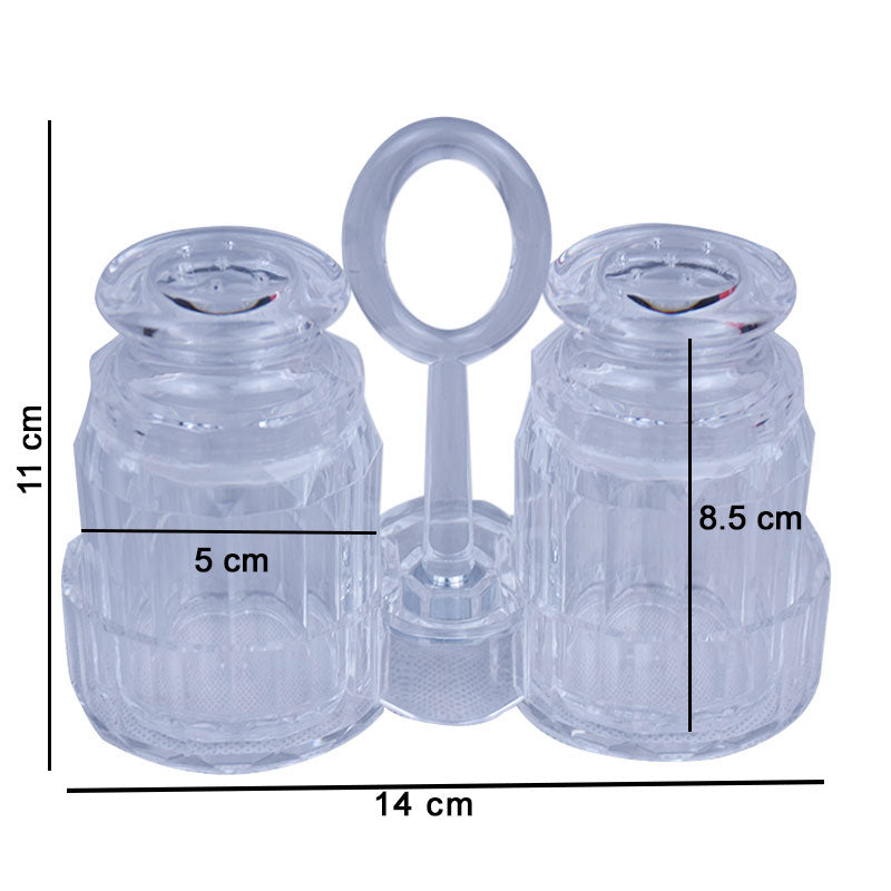 Acrylic Transparent Salt And Pepper Shakers Cruet Set