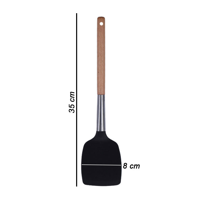 Spatula Turner Plastic With Wooden Handle