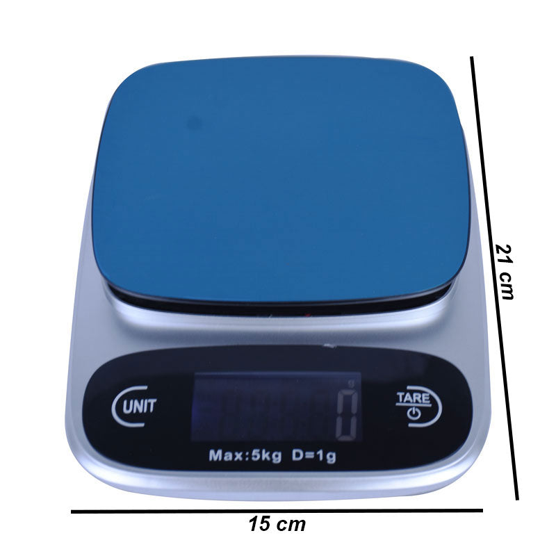 Digital Kitchen Scale Weighs Max 5kg, Measures in 7 Different Units