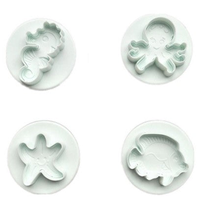 Sea Animals Plunger Cutter 4Pcs Set