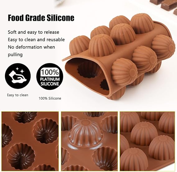 Shell Bonbon Silicone Chocolate Mold 15 Cavity