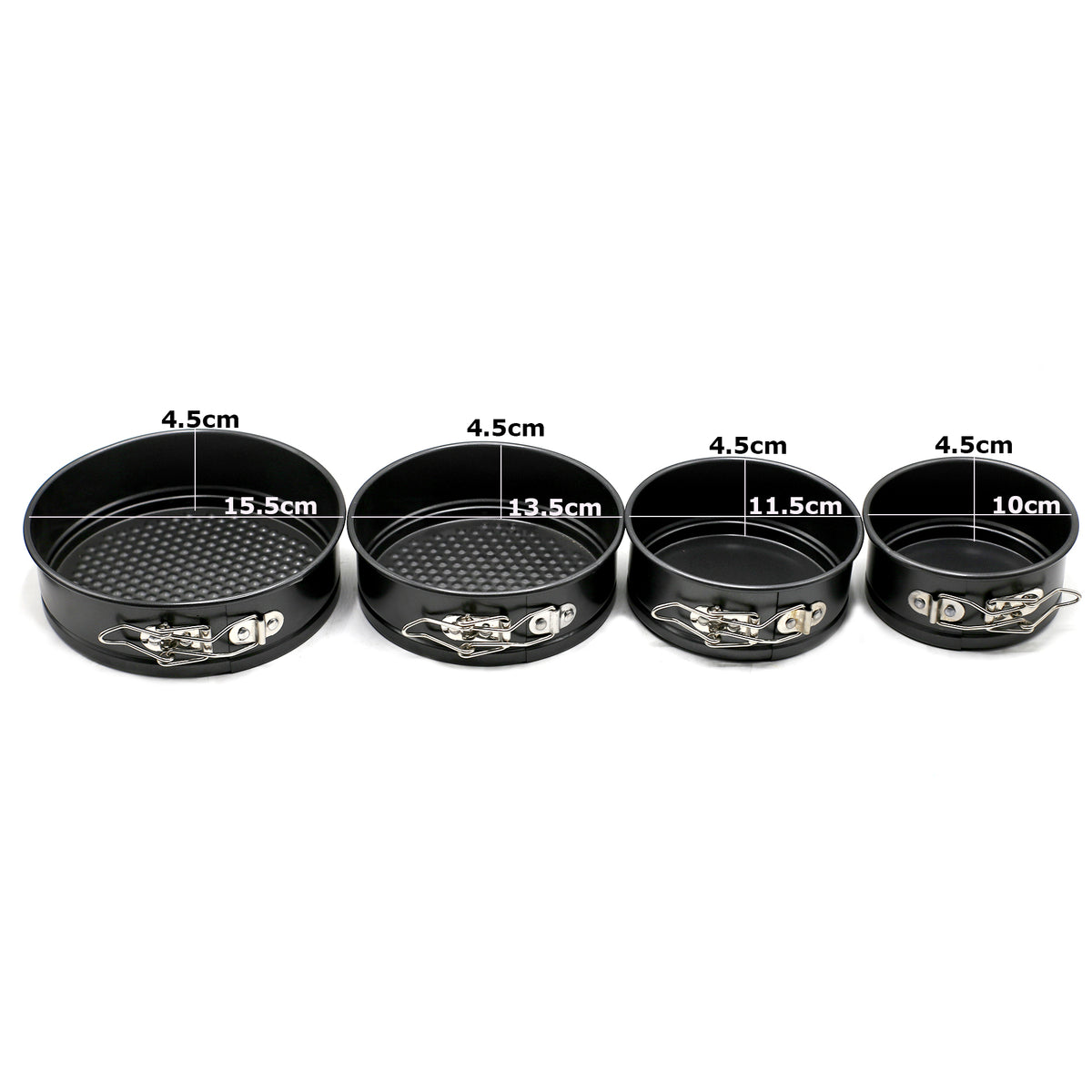 Round Springform Non-Stick Pan 4Pcs Set