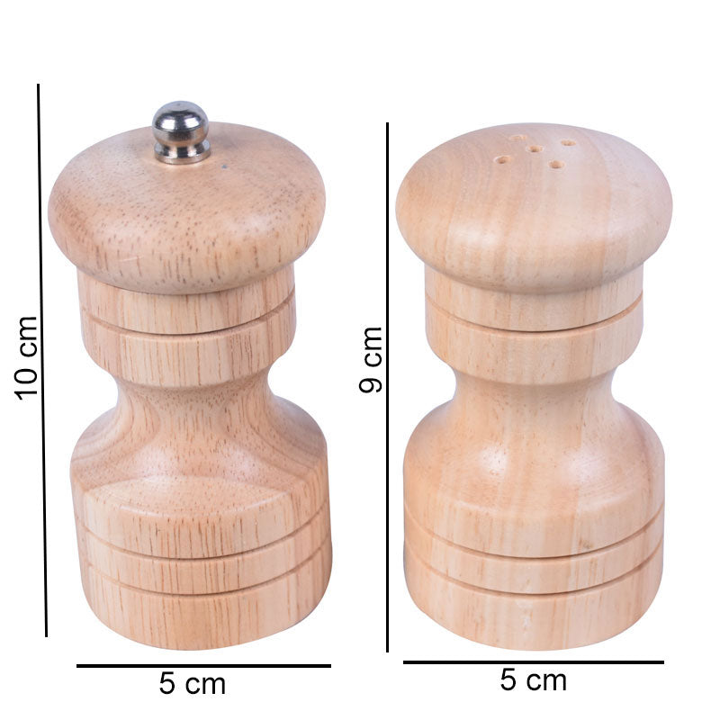 Manual Wooden Pepper Salt Grinder And Shaker 2 Pcs Set