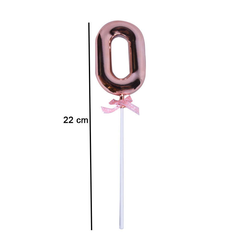 Birthday Anniversary Cake Decoration Number Topper 0 (Zero)