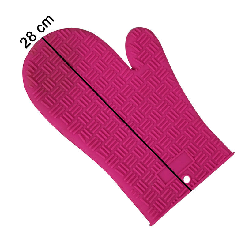 Silicone Oven Mitt Single 28cm Lines Design