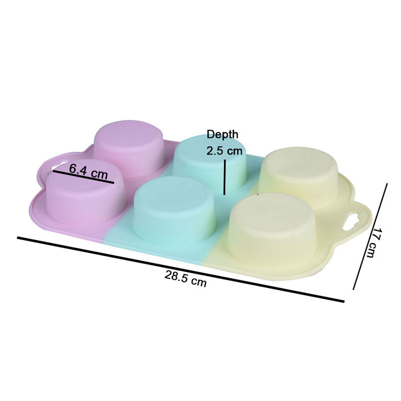 Silicone Muffin Cupcake Baking Tray 6 Cavity