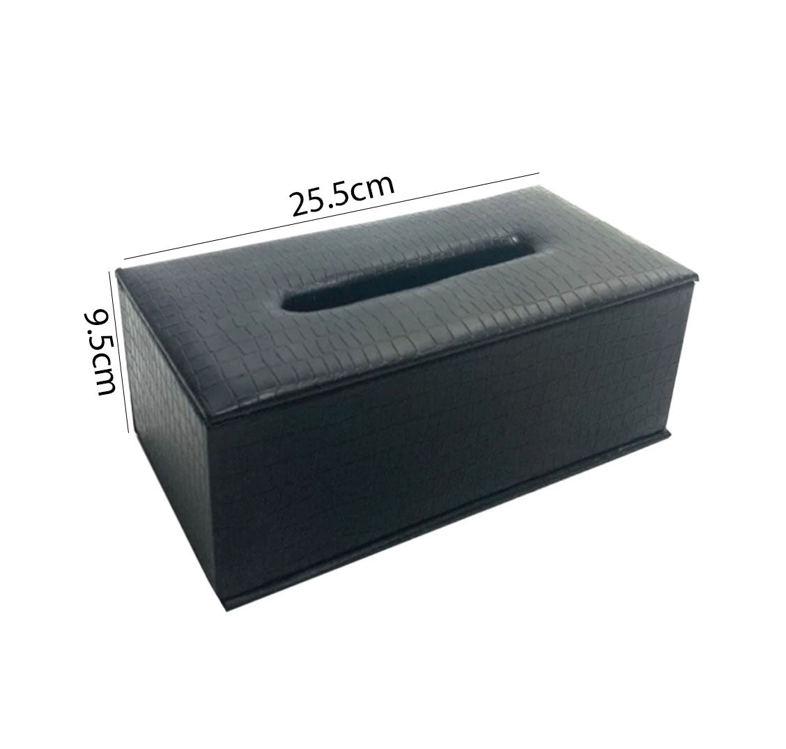 Rectangle Leather Texture Tissue Box