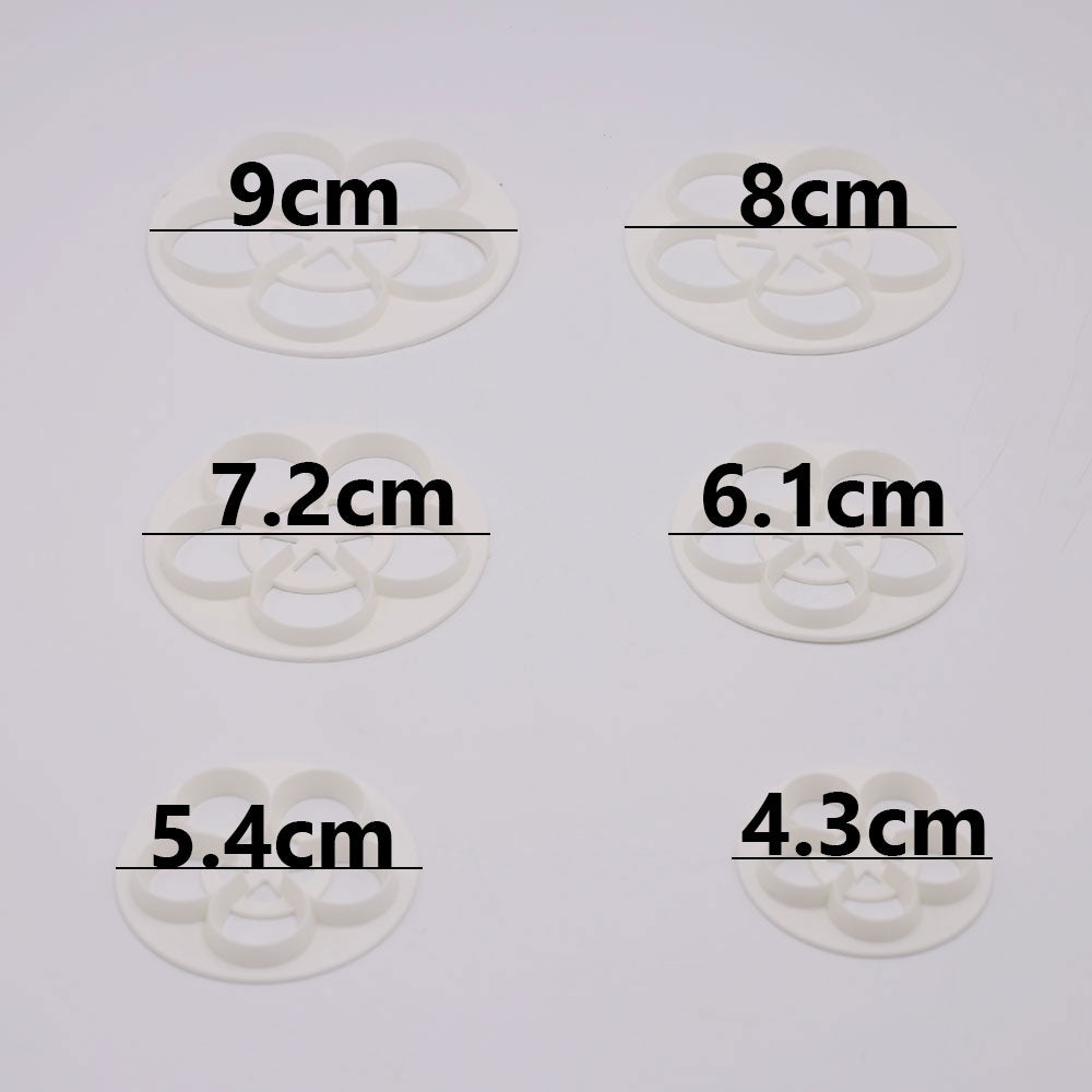 5 Petal Blossom Fondant Cutter 6Pcs Set