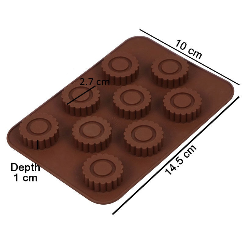 Round Shape Candies Silicone Chocolate Mold 9 Cavity