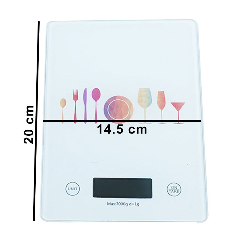 Electronic Digital Kitchen Scale (QR331) Weighs Max 7kg, Measures in 5 Different Units