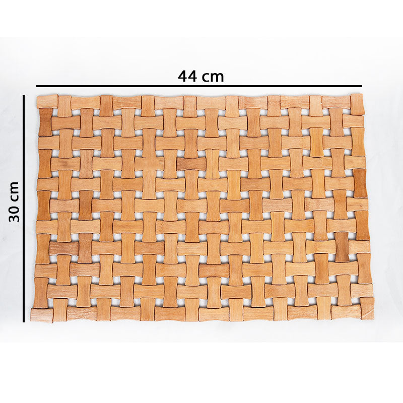 Heat Resistant Bamboo Table Mat For Hot Pots 44 x 30cm