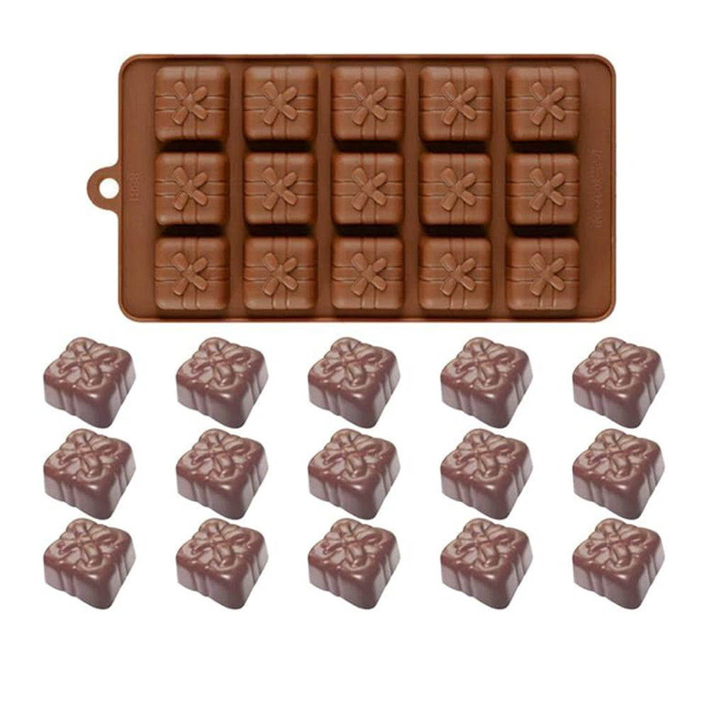 Gift Box Silicone Chocolate Mold 15 Cavity