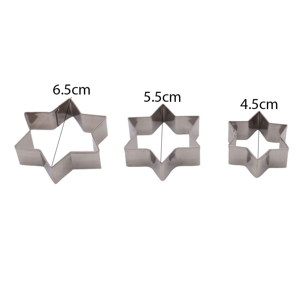 Stainless Steel Star Cookie Cutter 3Pcs Set